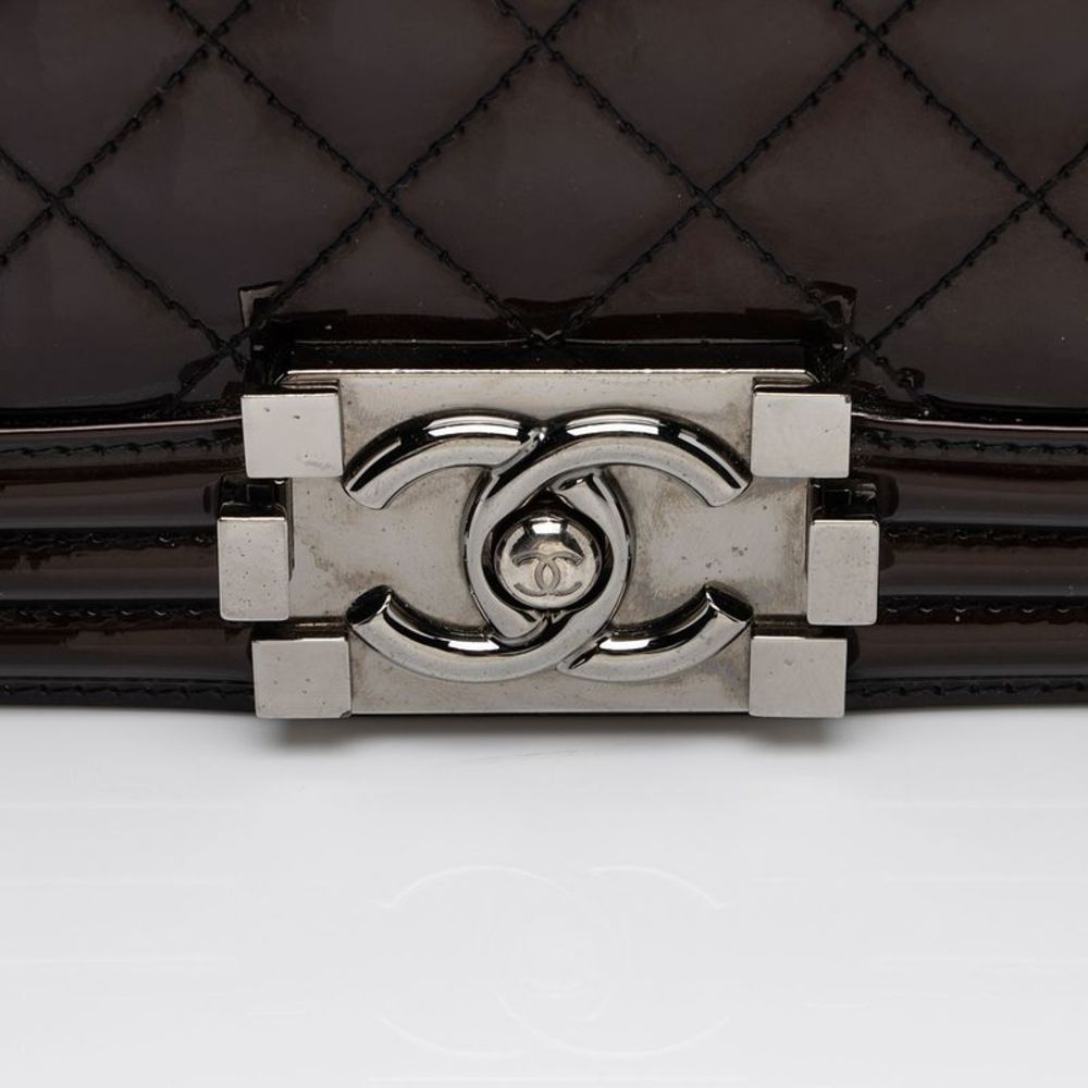 Chanel Patent Leather New Medium Boy Bag - Picture 9 of 15